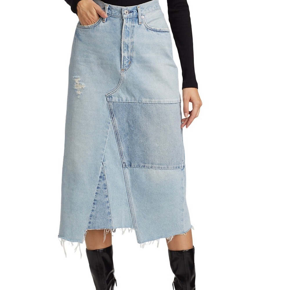 Citizens of humanity maxi denim skirt - Picture 4 of 10